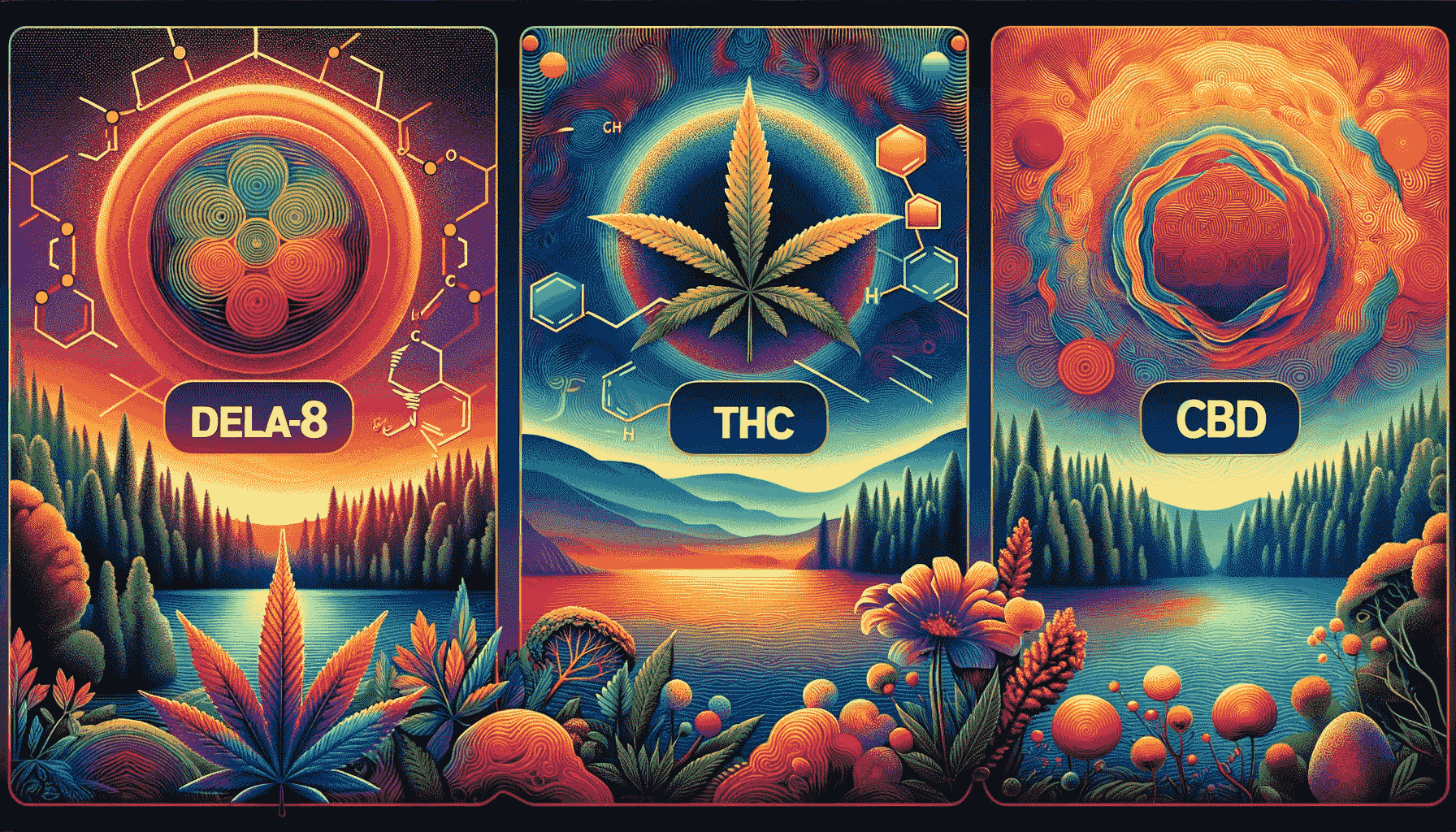 difference between cbd, thc and delta 8
